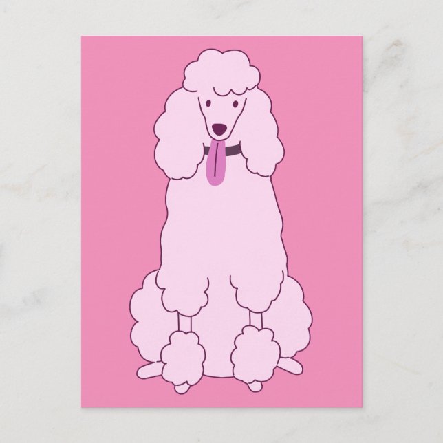 Pink Poodle Postkarte (Vorderseite)