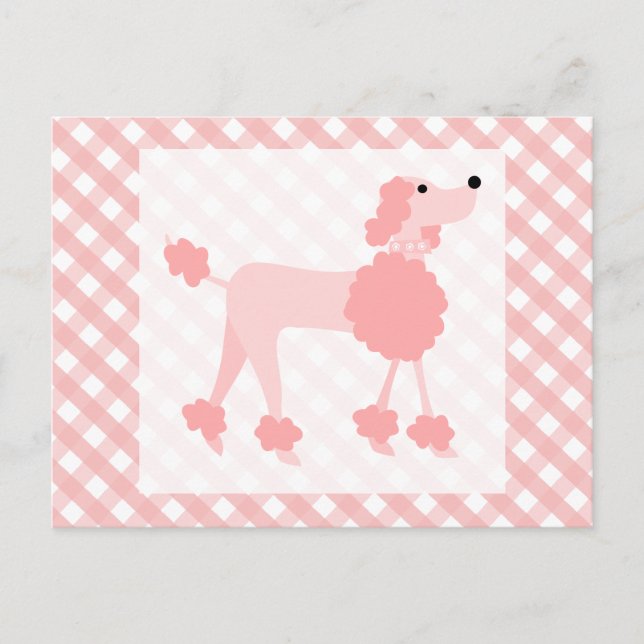 Pink Poodle Postkarte (Vorderseite)