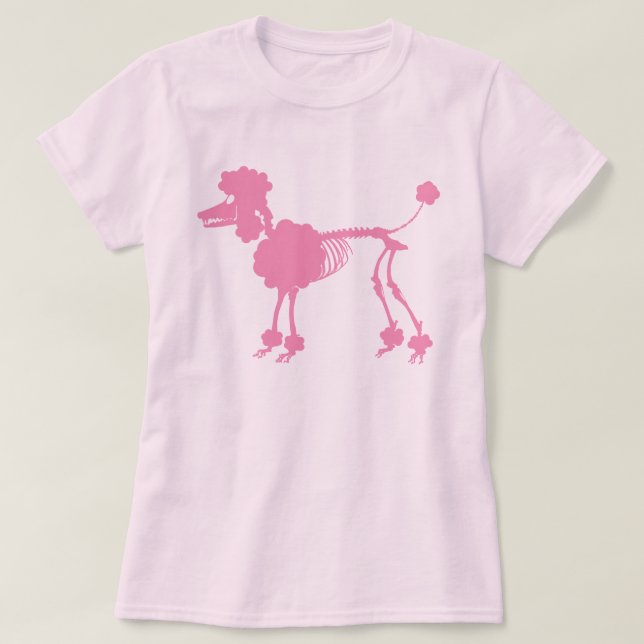 Pink Poodle Skeleton T - Shirt (Design vorne)