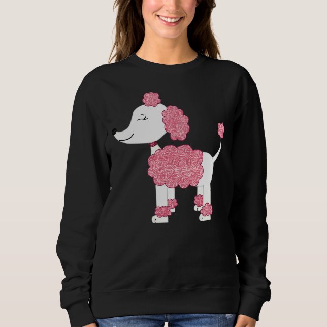 Pink Poodle T- Sweatshirt (Vorderseite)