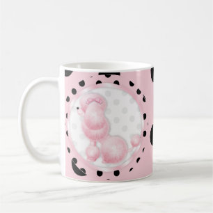 Pink Poodle Tasse Cup Pink Polka Dot