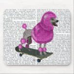 Pink Poodle und Skateboard Mousepad<br><div class="desc">Haustiere</div>