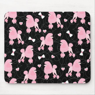 Pink Poodles and Bows Pattern Mousepad