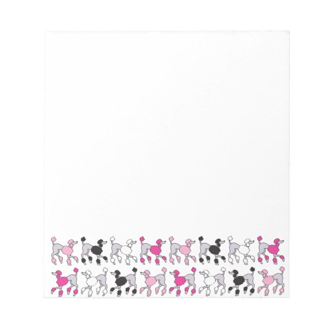 PINK POODLES Custom Notepad Notizblock (Vorderseite)