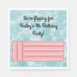 Pink Pool Party Personalisiert Napkins Serviette