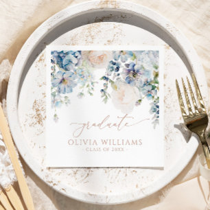 Pink Poppies Blume Graduation Party Napkins Serviette