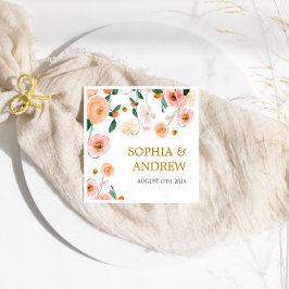 Pink Poppies Blume Hochzeiten von Napkins Serviette