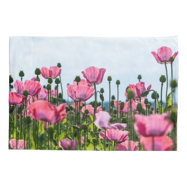 Pink Poppies Kissenbezug (Rückseite)