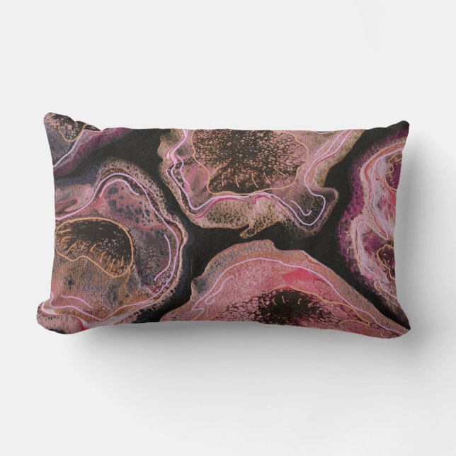 Pink Poppies Throw Pillow Lendenkissen (Vorderseite)