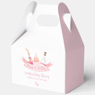 Pink Poppin Champagner Flaschen Feet Babydusche Geschenkschachtel