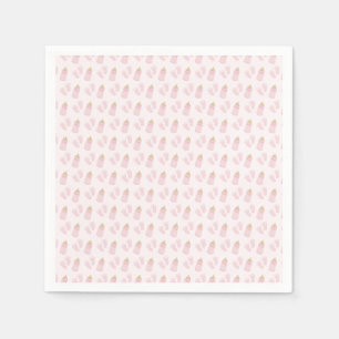 Pink Poppin Flaschen Girl Baby Dusche Serviette