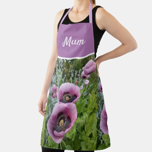 Pink Poppy Lila Blume Frauen Mütter Schürze (InSitu)