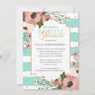 Pink Poppy Love   Invitation de douche nuptiale