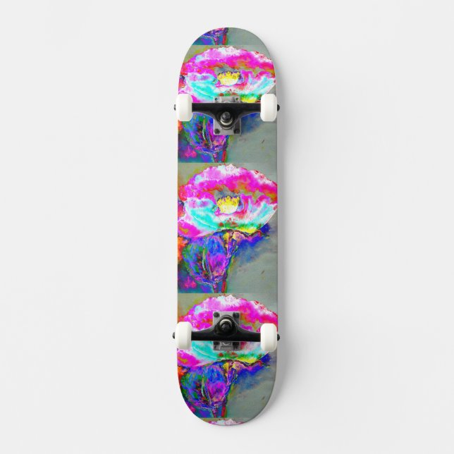 Pink Poppy Skateboard (Vorderseite)