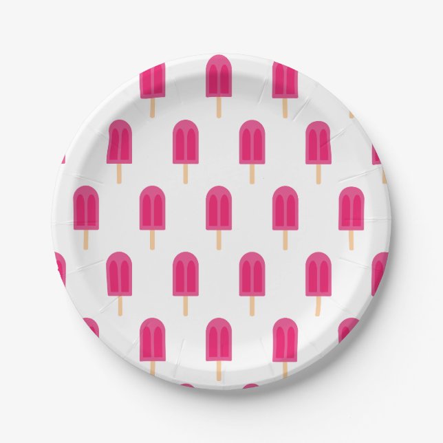 Pink Popsice Ice Cream Bar Paper Teller (Vorderseite)