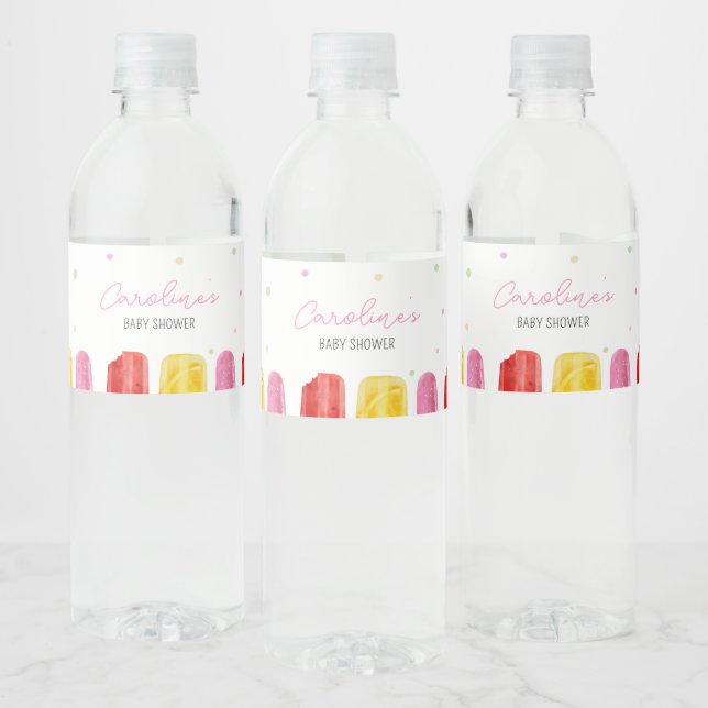 Pink Popsicle Baby Dusche Begrüßungszeichen (Flaschen)