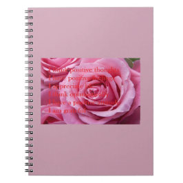 Pink Positive Affirmative Spiral Notebook Notizblock