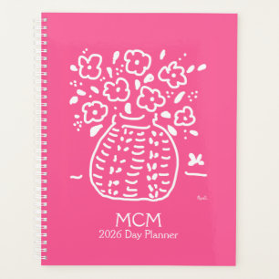 Pink Posy Vase Planner Planer