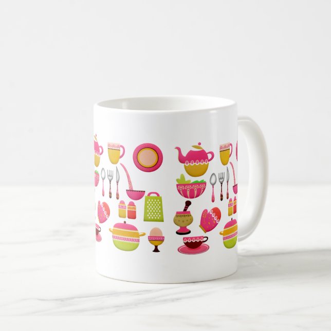 Pink Pots & Pans Küche Geschirr Kaffeetasse (VorderseiteRechts)