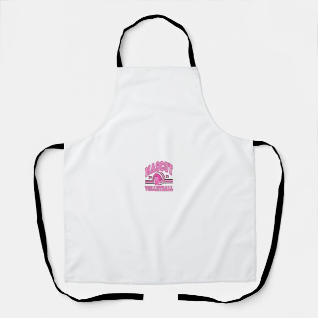 🏐 💖 Pink Power Volleyball 🎗️ Schürze (Vorderseite)