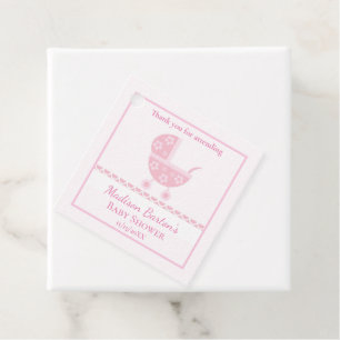 Pink Pram Niedlich Girl Baby Dusche Geschenkanhänger