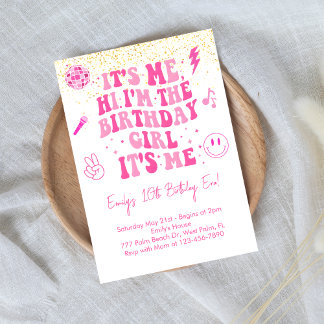 Pink Preppy Dans Mon Invitation D'Anniversaire