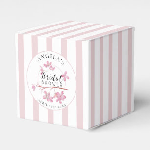 Pink Primrose Parisian Stripes Brautparty Geschenkschachtel