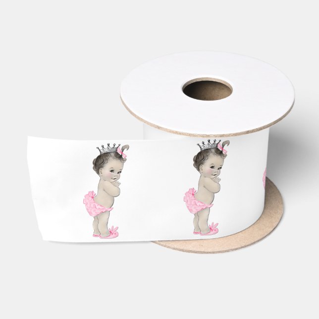 Pink Princess Baby Girl Dusche Satinband (Spule)