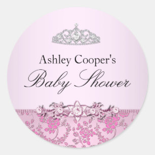 Pink Princess Babyaufkleber Runder Aufkleber