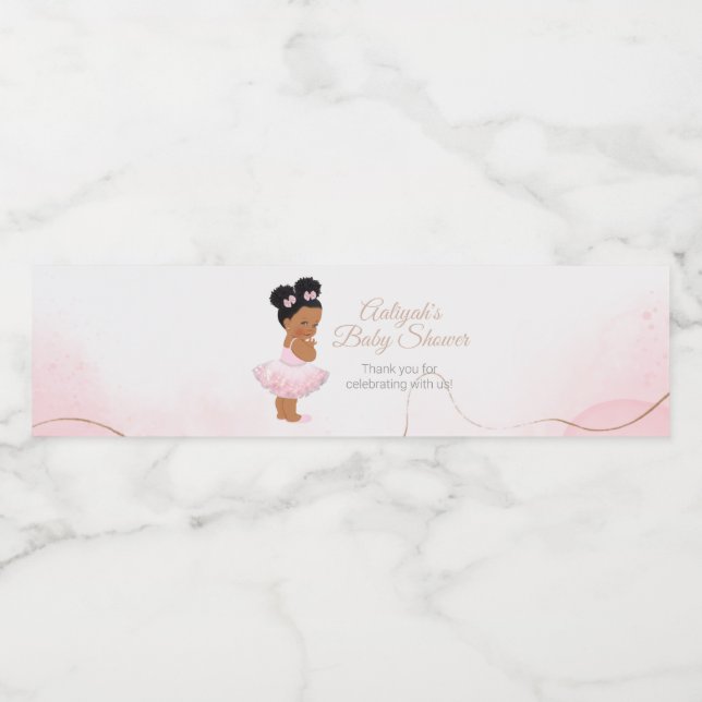 Pink Princess Ballerina Babydusche (Einzelnes Label)