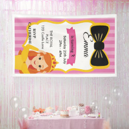 Pink Princess Birthday Invite | Zazzlemade Banner