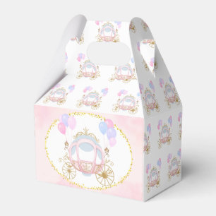 Pink Princess Carriage Birthday Party Gefälligkeit Geschenkschachtel