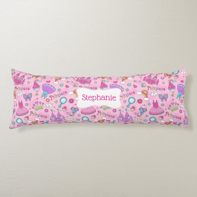 Pink Princess Cotton Body Kissen ( 20" x 54") (Vorderseite)