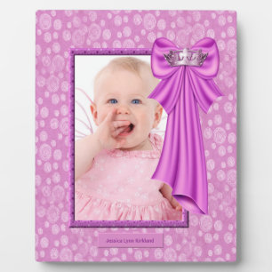 Pink Princess Crown Baby Cadre photo Plaque