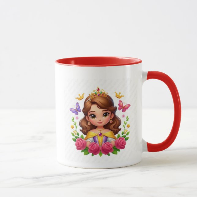 Pink Princess Crown Cup Tasse (Rechts)