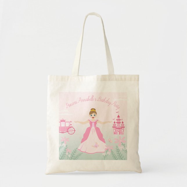 Pink Princess Fantasy Birthday Party Tragetasche (Vorne)
