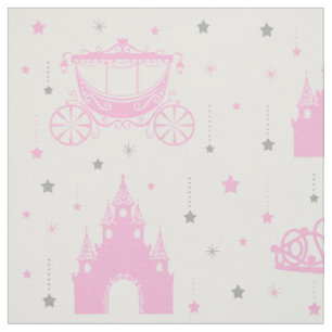 Pink Princess Hanging Stars Girl Stoff