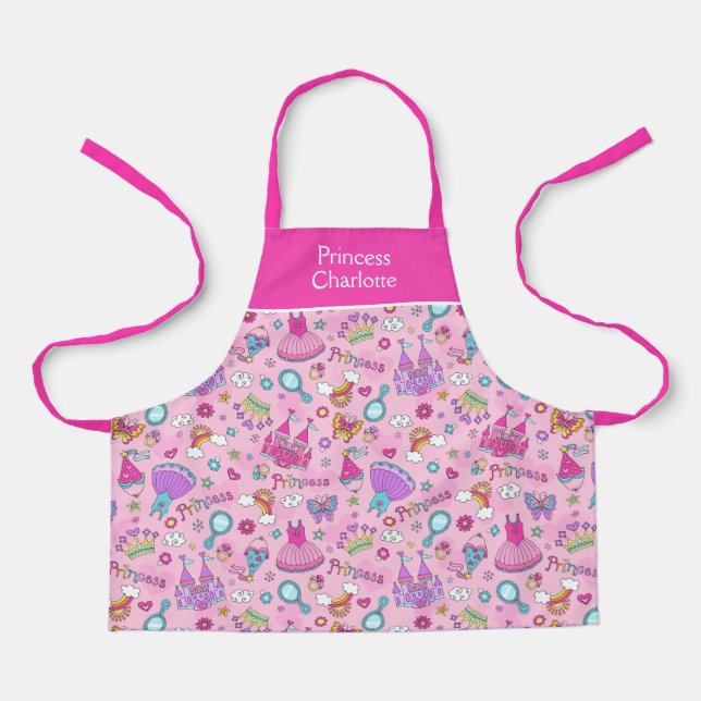 Pink Princess Kid's Schürze (Vorderseite)