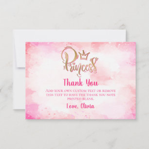 Pink Princess Merci Cartes