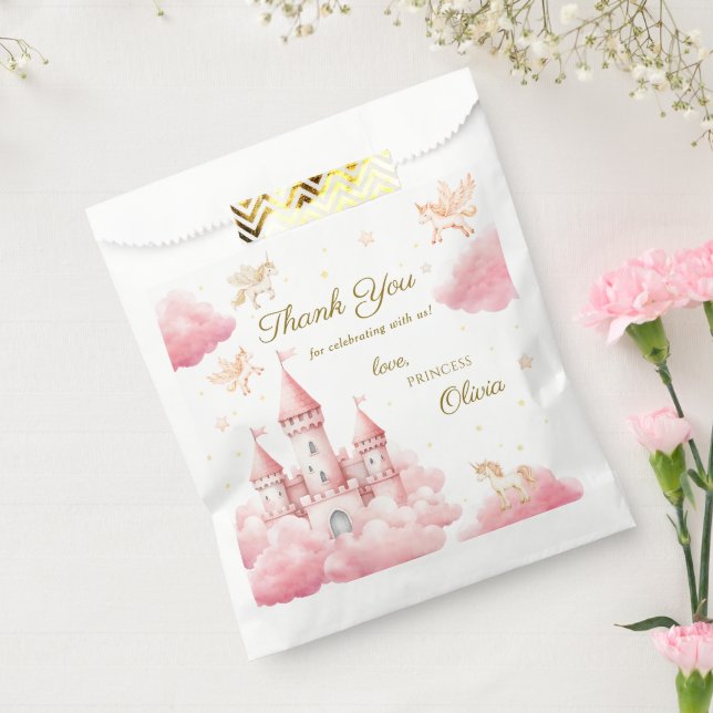 Pink Princess Party Thank You Geschenktütchen (Versiegelt)