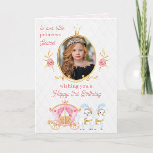 Pink Princess Photo Carte de voeux Anniversaire