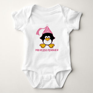 Pink Princess Pinguin Baby Strampler