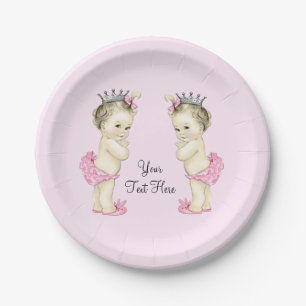 Pink Princess Twin Baby Girl Pappteller