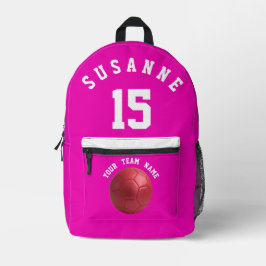 Pink Print Cut Nähen Fußball Sport Mädchen Rosa Sc Bedruckter Rucksack