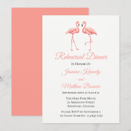 Pink Probe Dinner Flamingo Wedding Luau Beach Einladung