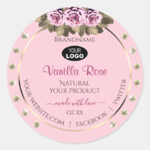 Pink-Produktverpackungen Rose Beschriftungen/Ansch