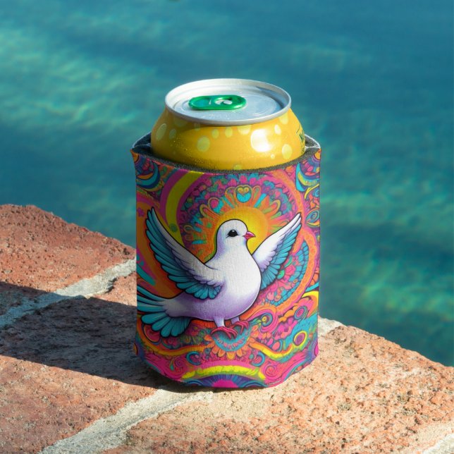 Pink Psychedelic Peace Dove kann kühler werden Dosenkühler (In Situ Pool)