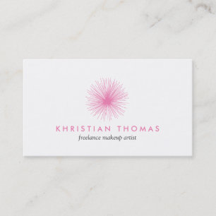 Pink Puff Logo für Freelance Makeup Artist Visitenkarte