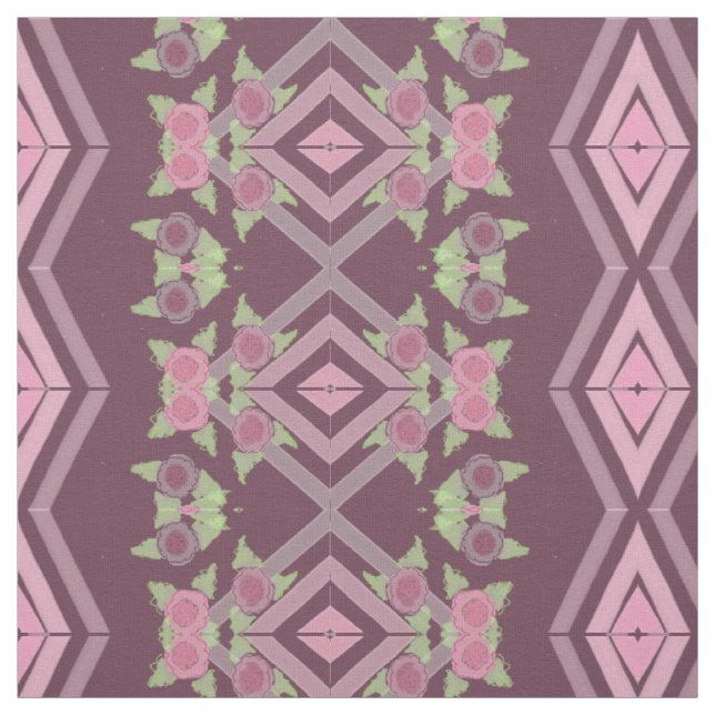 Pink Pum floral Accented Stoff (Muster)