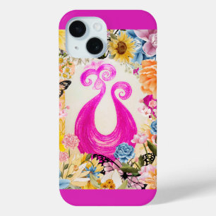 Pink Pum Peacock mit bunten Blume Case-Mate iPhone Hülle